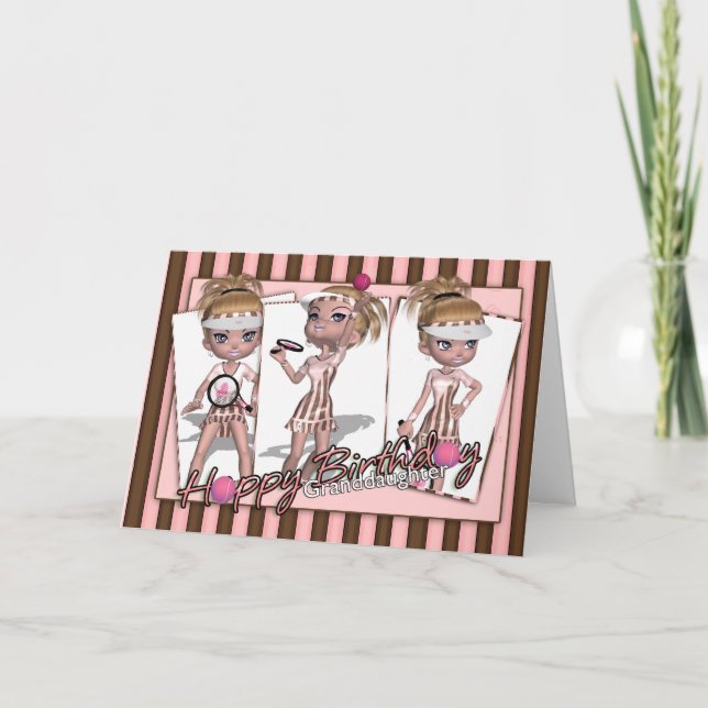 Grandgirl - Carte d'anniversaire - Tennis (Devant)