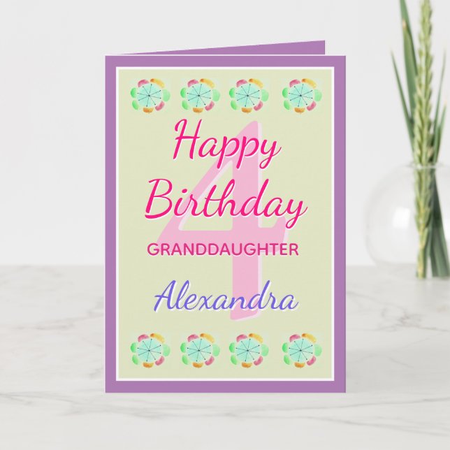 Grandgirl Cute Keepsaké carte d'anniversaire (Devant)