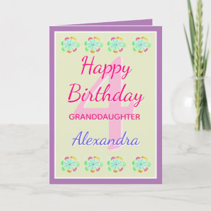 Grandgirl Cute Keepsaké carte d'anniversaire