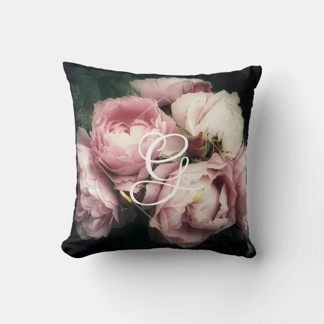 Grandiose Peonies Throw Pillow (Front)