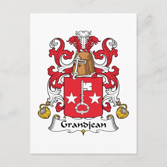 Grandjean Family Crest Postcard (Front)