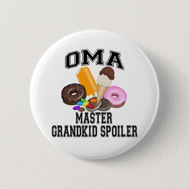 Grandkid Spoiler Oma 2 Inch Round Button (Front)