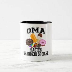 Grandkid Spoiler Oma Two-Tone Coffee Mug
