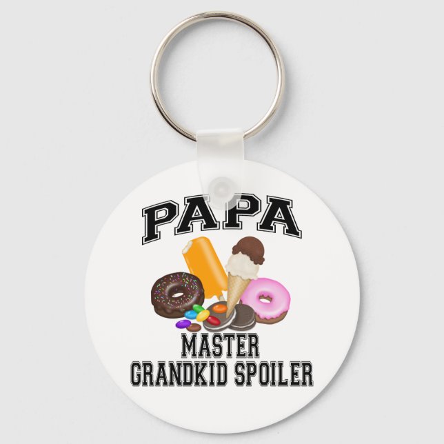 Grandkid Spoiler Papa Keychain (Front)