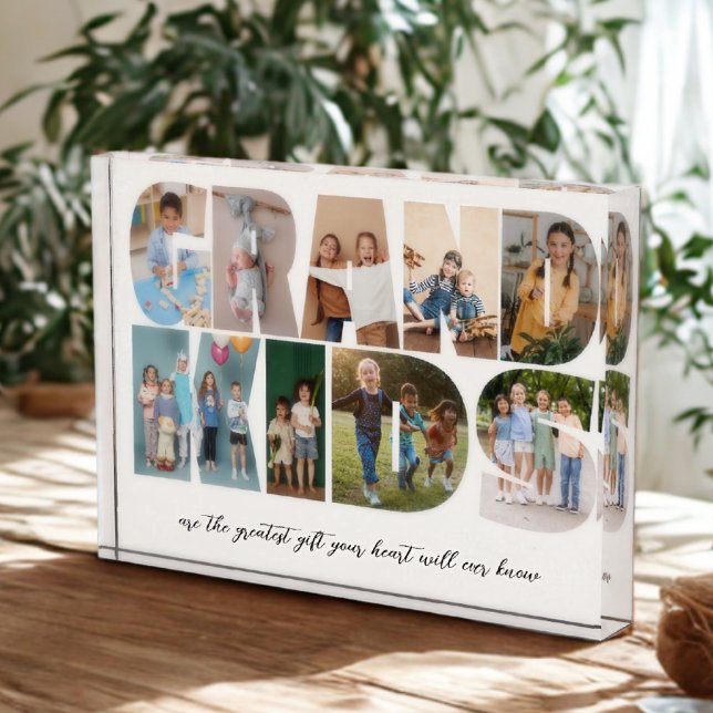 Grandkids 9 Photo Collage, Gift for Grandparents (Creator Uploaded)