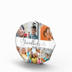 Grandkids Collage For Grandma Gift Photo Blocks