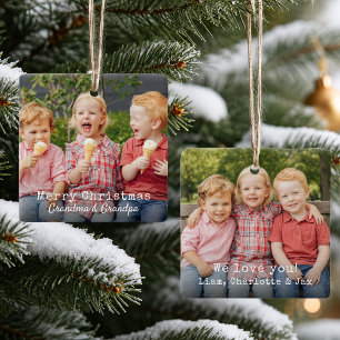Grandkids Custom Photo Ornament for Grandparents