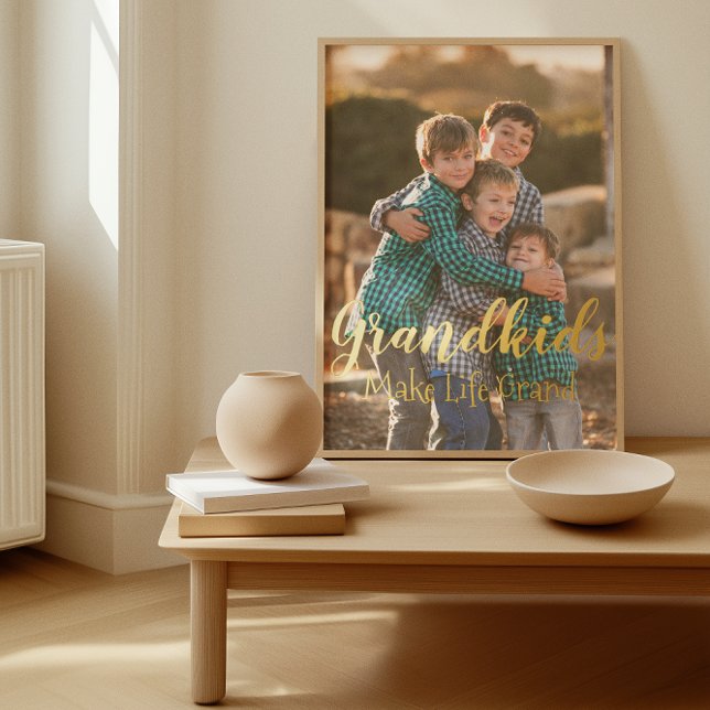 Grandkids Make Life Grand Foil Prints (Creator Uploaded)