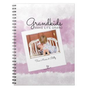 Grandkids Make Life Grand Grandchildren Photo Notebook