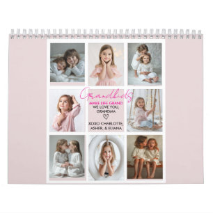 Grandkids Make Life Grand Grandma 8-Photo Custom Calendar