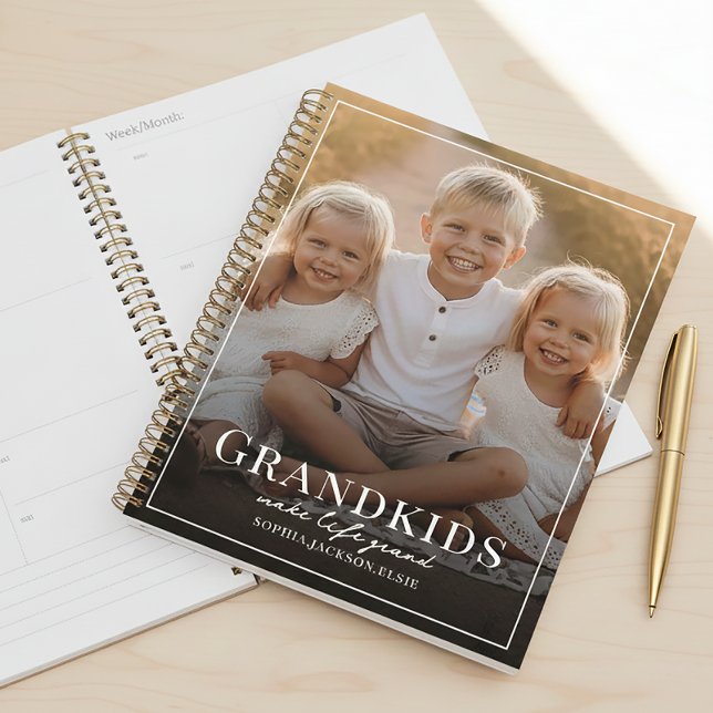 Grandkids Make Life Grand Grandparent Custom Photo (Créateur téléchargé)