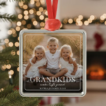 Grandkids Make Life Grand Grandparent Gift Photo