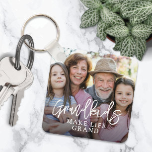 Grandkids Make Life Grand Photo Keychain