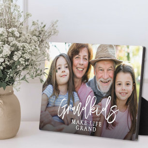 Grandkids Make Life Grand Photo Plaque
