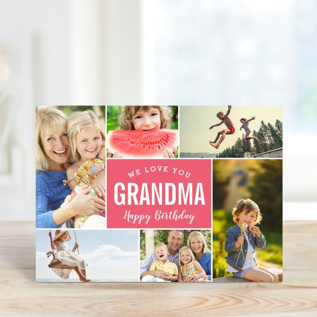 Grandkids Photo Collage Birthday Card (Creator Uploaded)