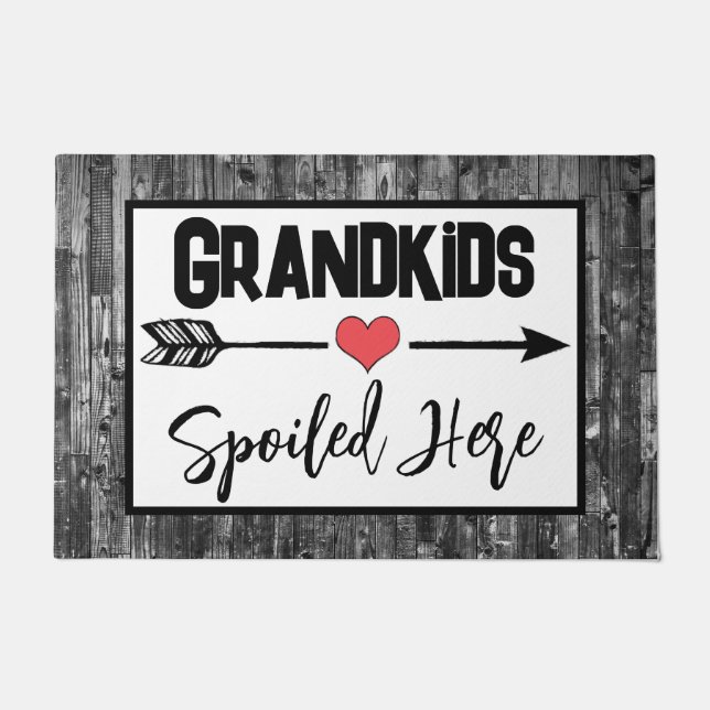 Grandkids Spoiled Here Doormat (Front)