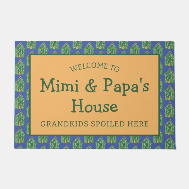 Grandkids Spoiled Here Grandparents Doormat (Front)