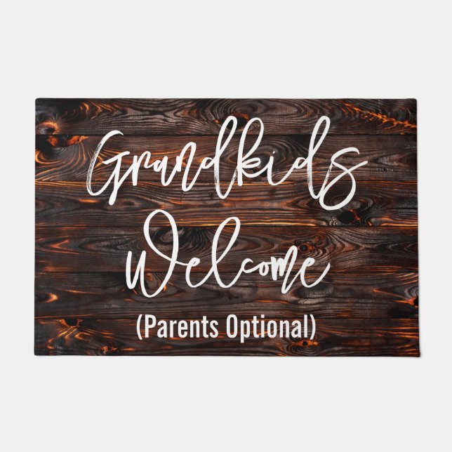 Grandkids Welcome Parents Optional Doormat (Front)