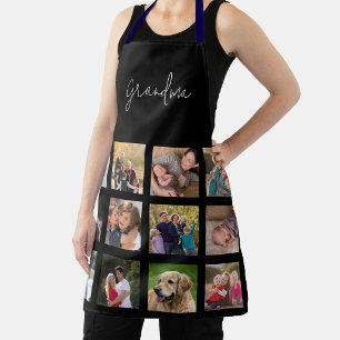 Grandma 12 Family Photo Collage Personalized Apron