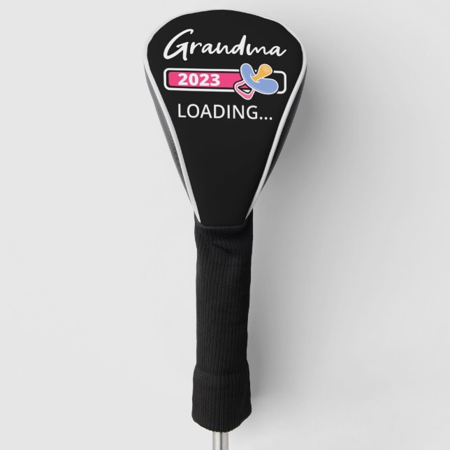 Grandma 2023 Loading I - Promoted To Grandmother Golf Head Cover (Front)