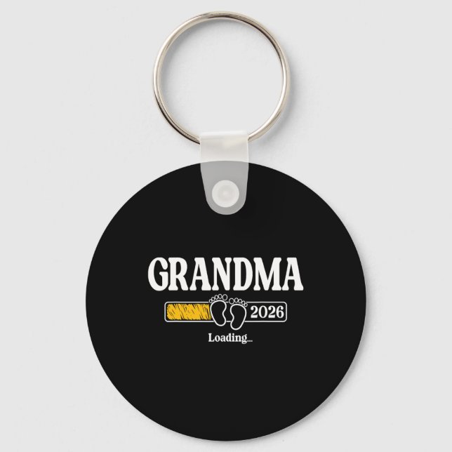 Grandma 2026 Loading Grandma Est. 2026, New Grandm Keychain (Front)