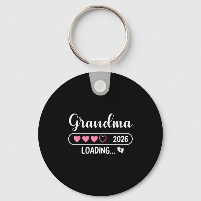 Grandma 2026 Loading New Grandma Est 2026  Keychain (Front)