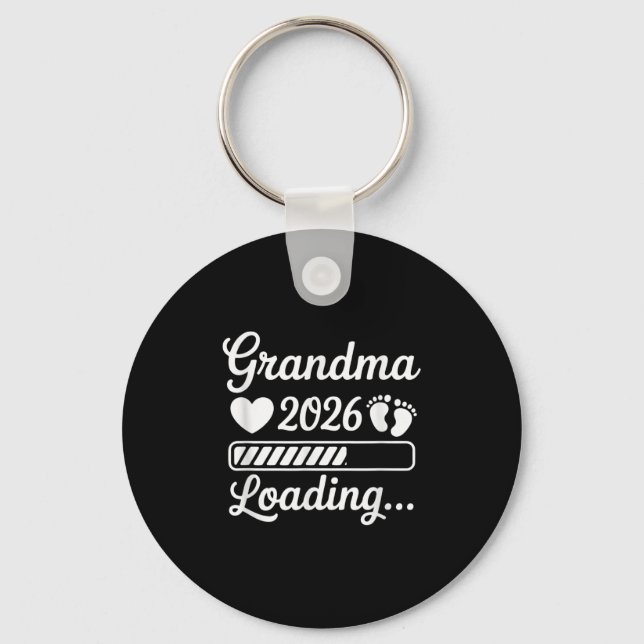 Grandma 2026 Loading Pregnancy Announcement New Gr Keychain (Front)