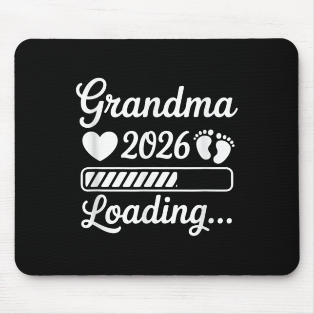 Grandma 2026 Loading Pregnancy Announcement New Gr Mouse Pad (Front)