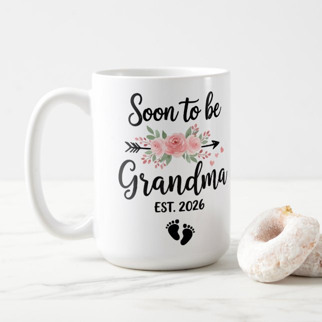 Grandma 2026 Soon to be Grandma 2026 Coffee Mug (With Donut)