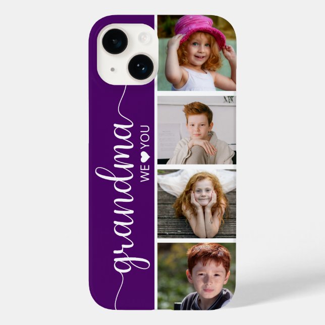 Grandma 4 Photo Case-Mate iPhone Case (Back)