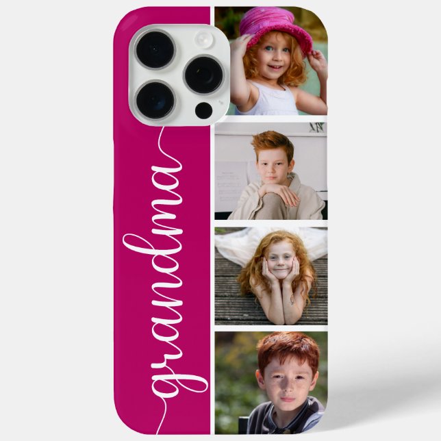 Grandma 4 Photo Case-Mate iPhone Case (Back)