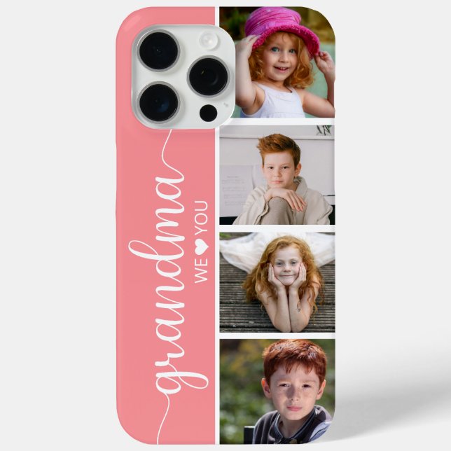 Grandma 4 Photo Case-Mate iPhone Case (Back)