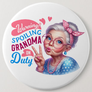 Grandma 6 Inch Round Button