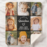 Grandma 8-Photo Collage Text Gift Personalized Sherpa Blanket<br><div class="desc">The Grandma 8-Photo Personalized Custom Text Gift Fleece Blanket is a heartwarming and unique way to show Grandma your love. Featuring a collage of eight cherished family photos, this blanket is personalized with custom text to create a one-of-a-kind keepsake. Made from soft, cozy fleece, it provides both warmth and a...</div>