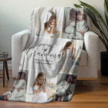 Grandma 8-Photo Custom Text Personalized Gift Fleece Blanket<br><div class="desc">Celebrate the cherished bond between grandchildren and their beloved grandmother with this personalized fleece blanket. This exquisite and heartwarming blanket showcases eight treasured photos framing the phrase, "Love You (Grandma/Granny/Nana/Other), " customizable with the grandchild or grandchildren's name/s. This blanket not only envelops your grandmother in warmth but also in a...</div>