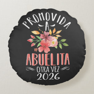 Grandma Again In Spanish Round Pillow
