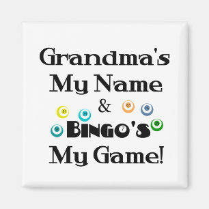 Grandma and Bingo Magnet