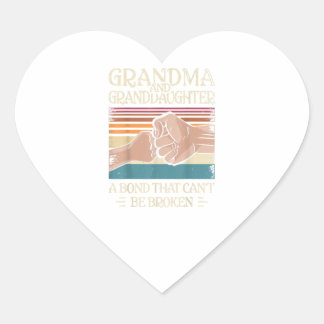 Grandma And Granddaughter Gift Heart Sticker