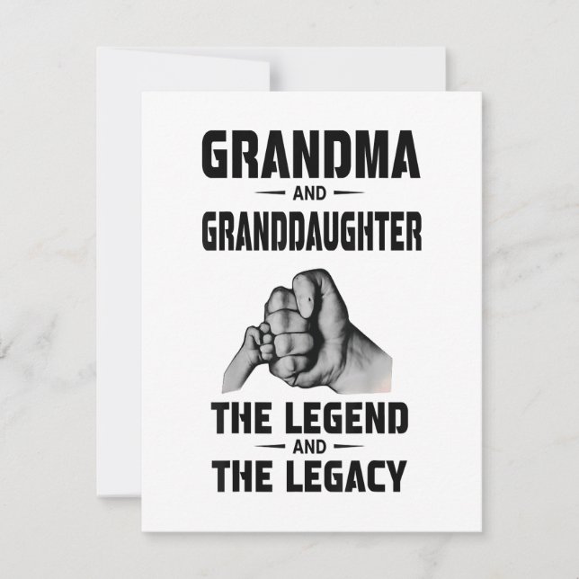Grandma And Granddaughter  Legend And  Legacy Invitation (Front)
