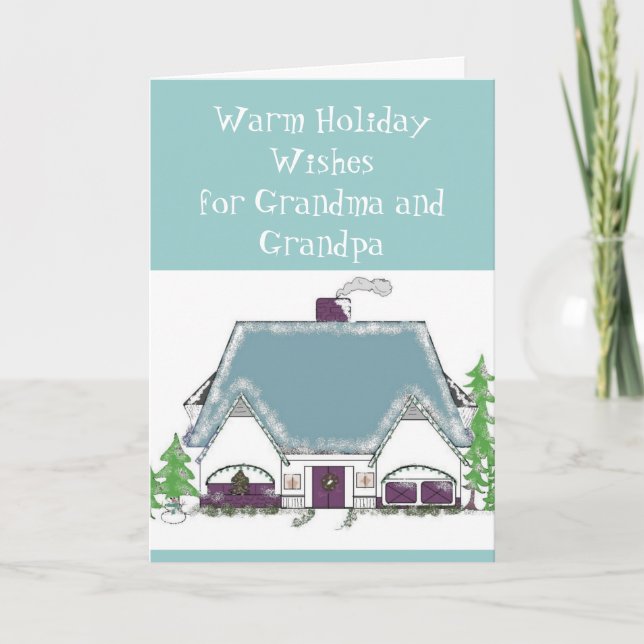 Grandma and Grandpa Christmas... Holiday Card (Front)
