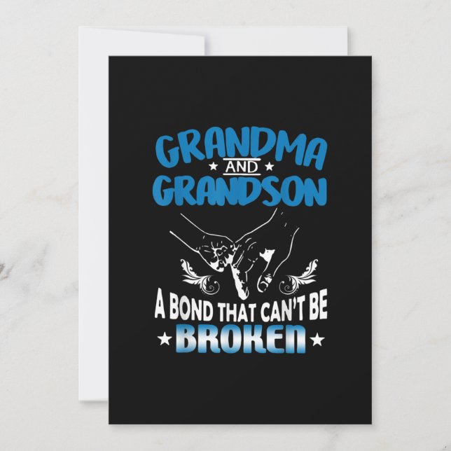 Grandma And Grandson A Bond That Can’t Be Broken Invitation (Front)