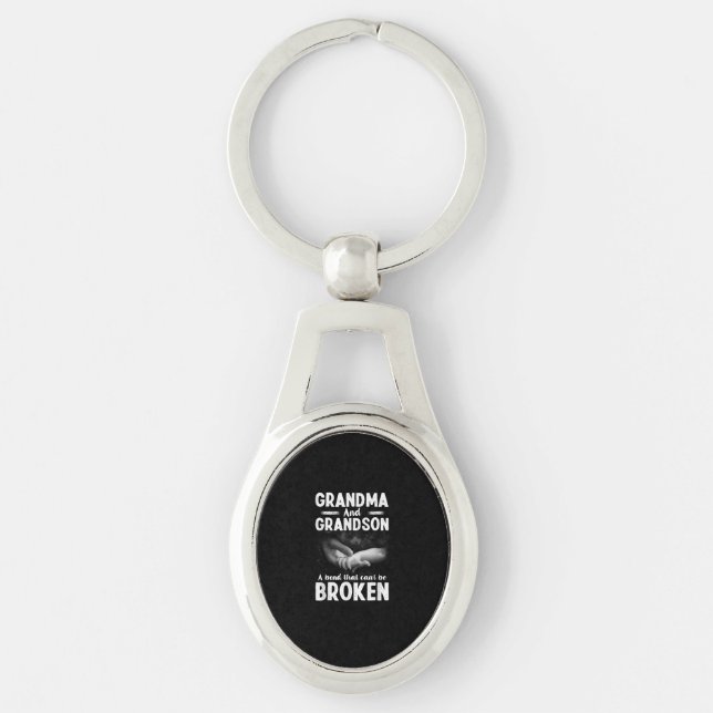 Grandma And Grandson A Bond That Can’t Be Broken Keychain (Front)