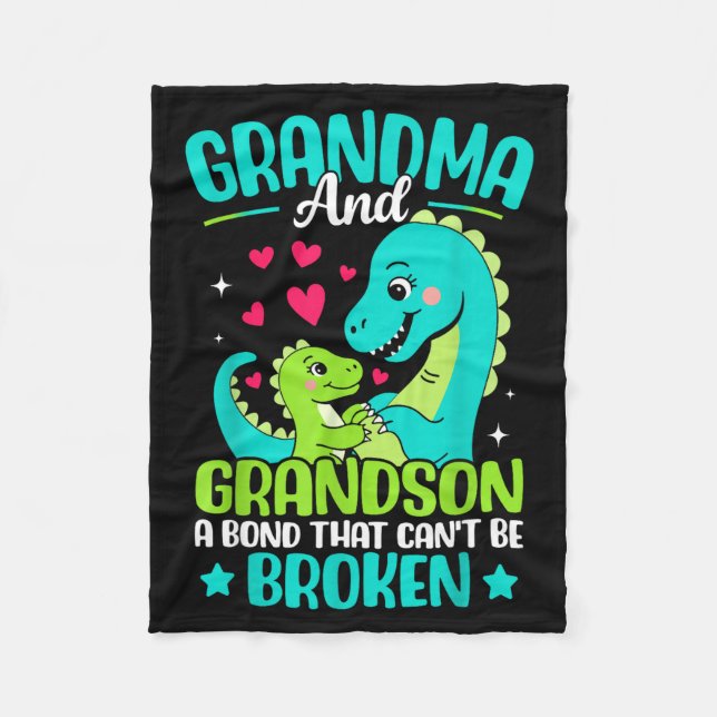 Grandma And Grandson A Bond That Can't Be Broken D Fleece Blanket (Front)