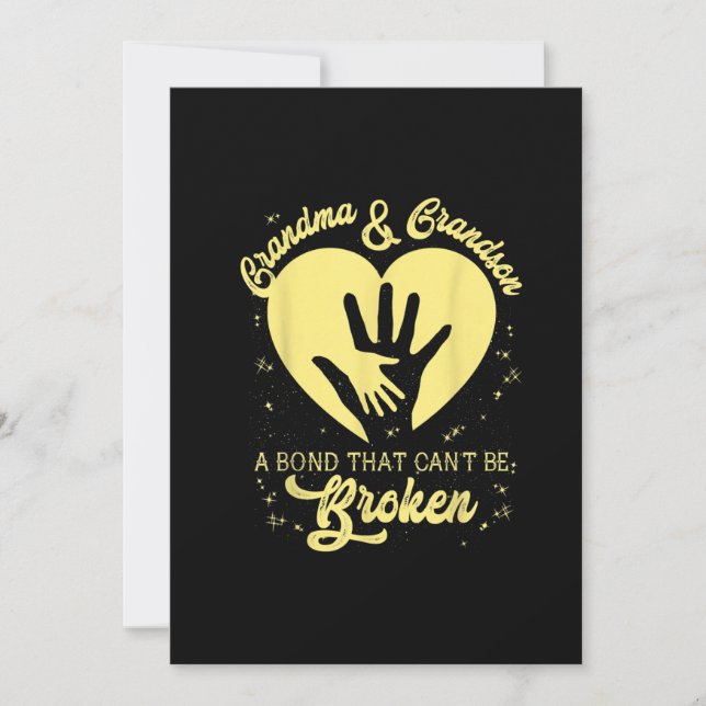 Grandma And Grandson A Bond That Cant Be Broken Invitation (Front)