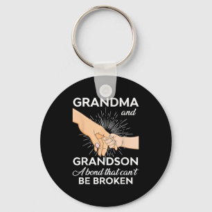 Grandma And Grandson A Bond That Can't Be Broken  Keychain