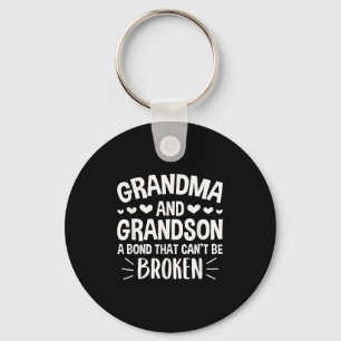 Grandma And Grandson A Bond That Can't Be Broken  Keychain