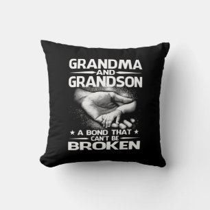 Grandma and Grandson A Bond That Can't Be Broken Throw Pillow