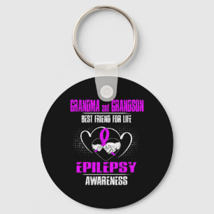 Grandma And Grandson Best Friend Of Life Epilepsy  Keychain