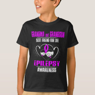 GRANDMA AND GRANDSON BEST FRIEND OF LIFE EPILEPSY  T-Shirt