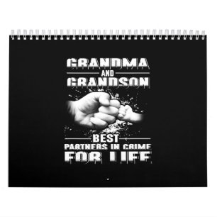 Grandma And Grandson Best Partners Crime For Life Calendar